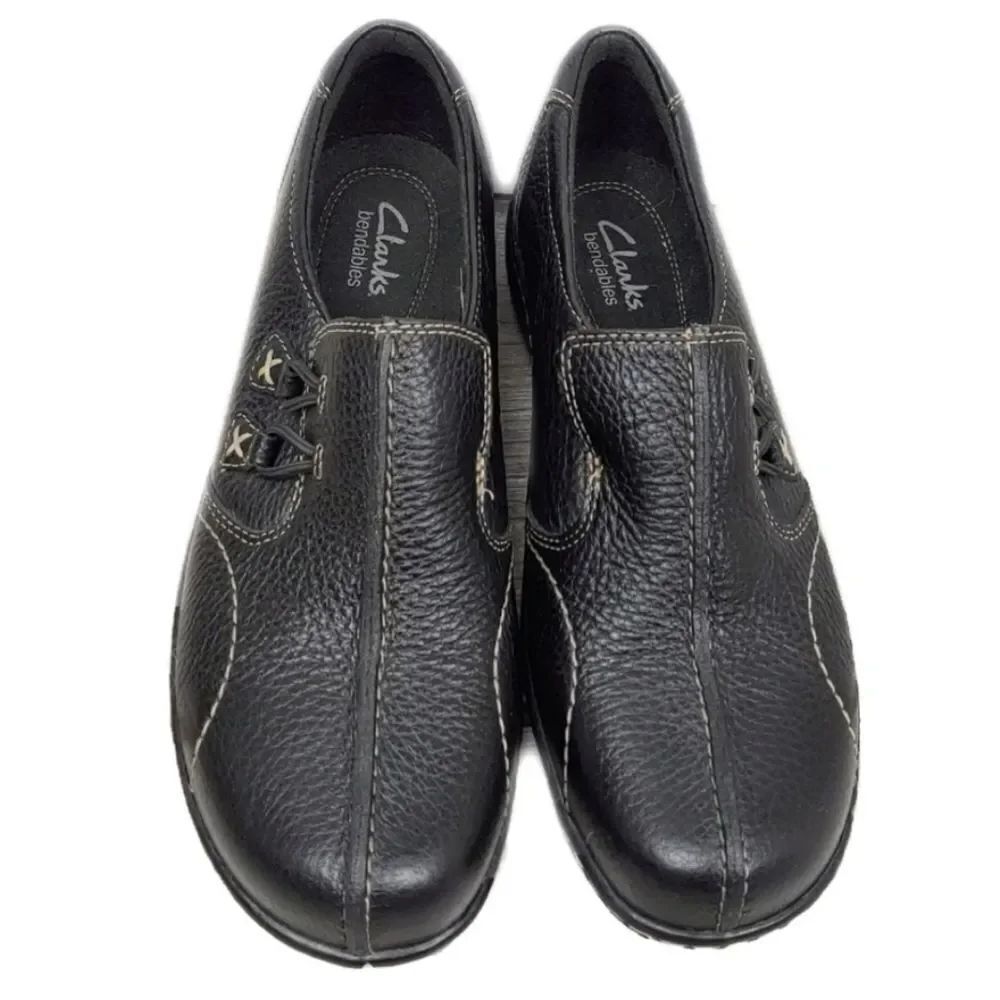 CLARKS COLLECTION ROUND TOE SLIP-ON WOMEN"S FLAT SHOE